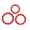 FUKR Lot de 3 Cockrings Tortick Rouges
